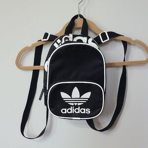 Adidas Black and White Mini Backpack